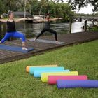 Красочная анти- циновка йоги выскальзывания, циновки тренировки фитнеса спортзала толстые с повязками поставщик