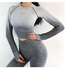 Верхняя часть рукава градиента Легингс+Лонг одеяния йоги безшовных женщин Омбре/одежды спортзала женщин поставщик