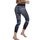 Энергия фитнеса женщин талии брюк йоги печати зебры высокая безшовная нажимает вверх брюки длины икры поставщик